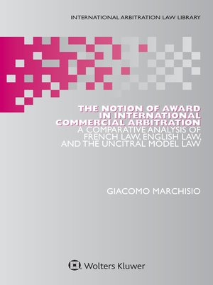 cover image of The Notion of Award in International Commercial Arbitration